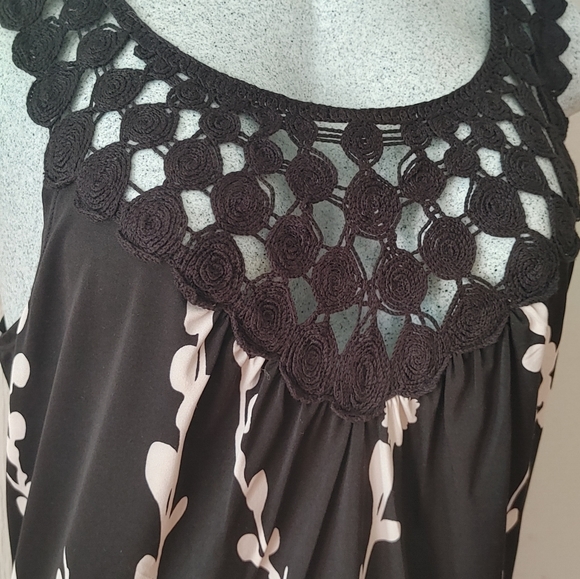 Jonathan Martin Sleeveless Black Floral Dress 10 - Picture 3 of 8